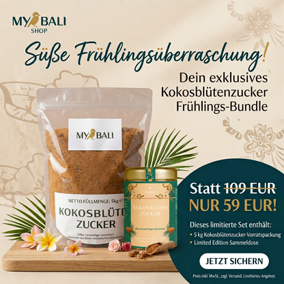 Süße Frühlingsüberraschung: 5 KG Kokosblütenzucker mit Dose zum nachfüllen