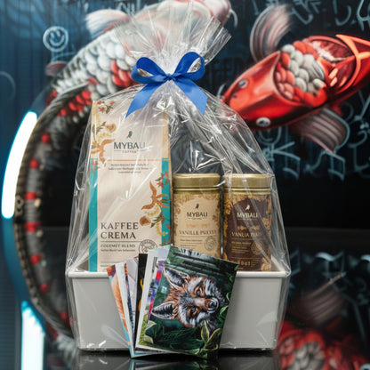 MYBALI Geschenkkorb Weiß – Premium Geschenkset & Präsentkorb für jeden Anlass