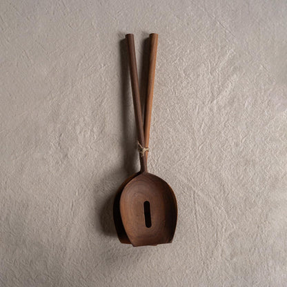 Teakholz Salatbesteck 30cm
