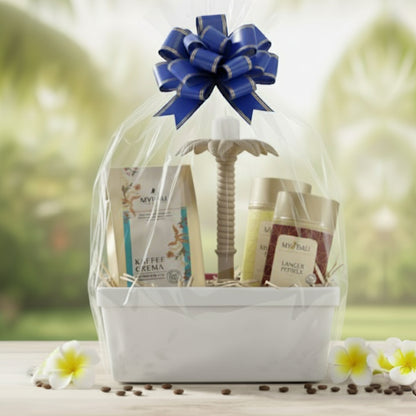 MYBALI Geschenkkorb Weiß – Premium Geschenkset & Präsentkorb für jeden Anlass