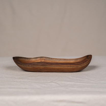 Teakholz Long Bread Bowl "Rustic Elegance" ca.30cm