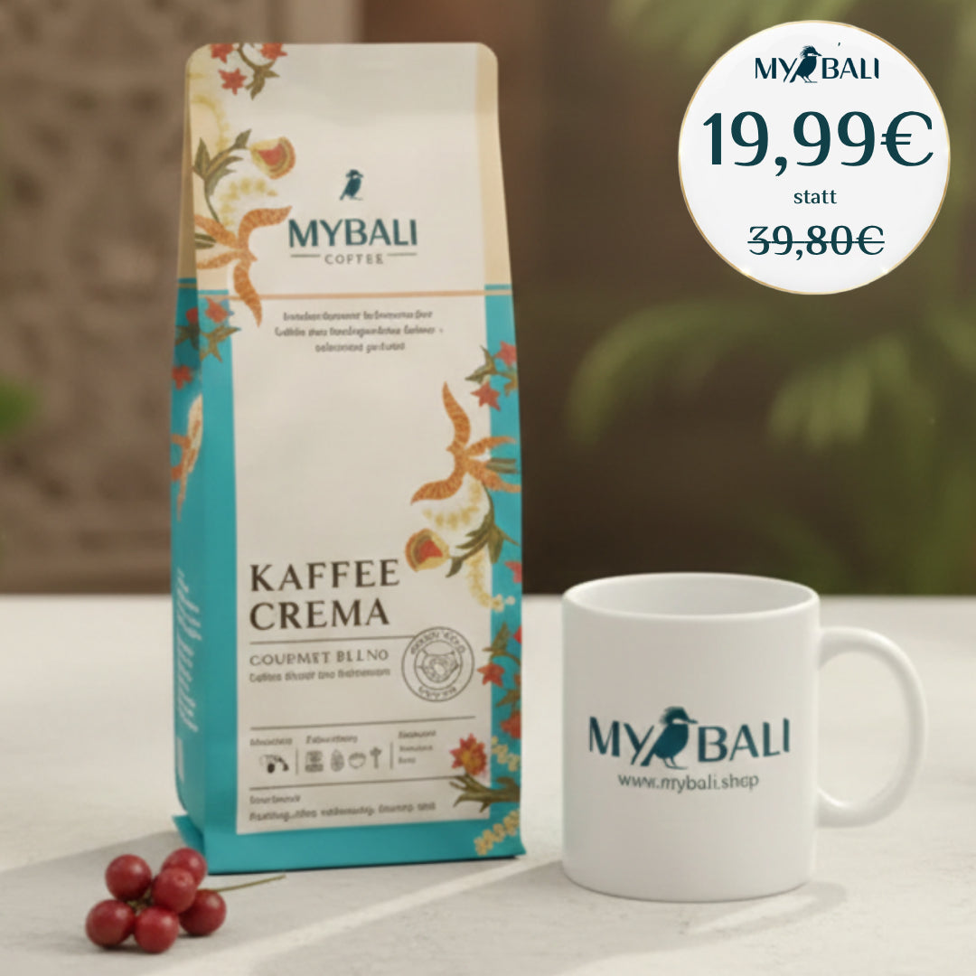MYBALI Kennenlernpaket (1 KG Kaffee + MYBALI Kaffeetasse)