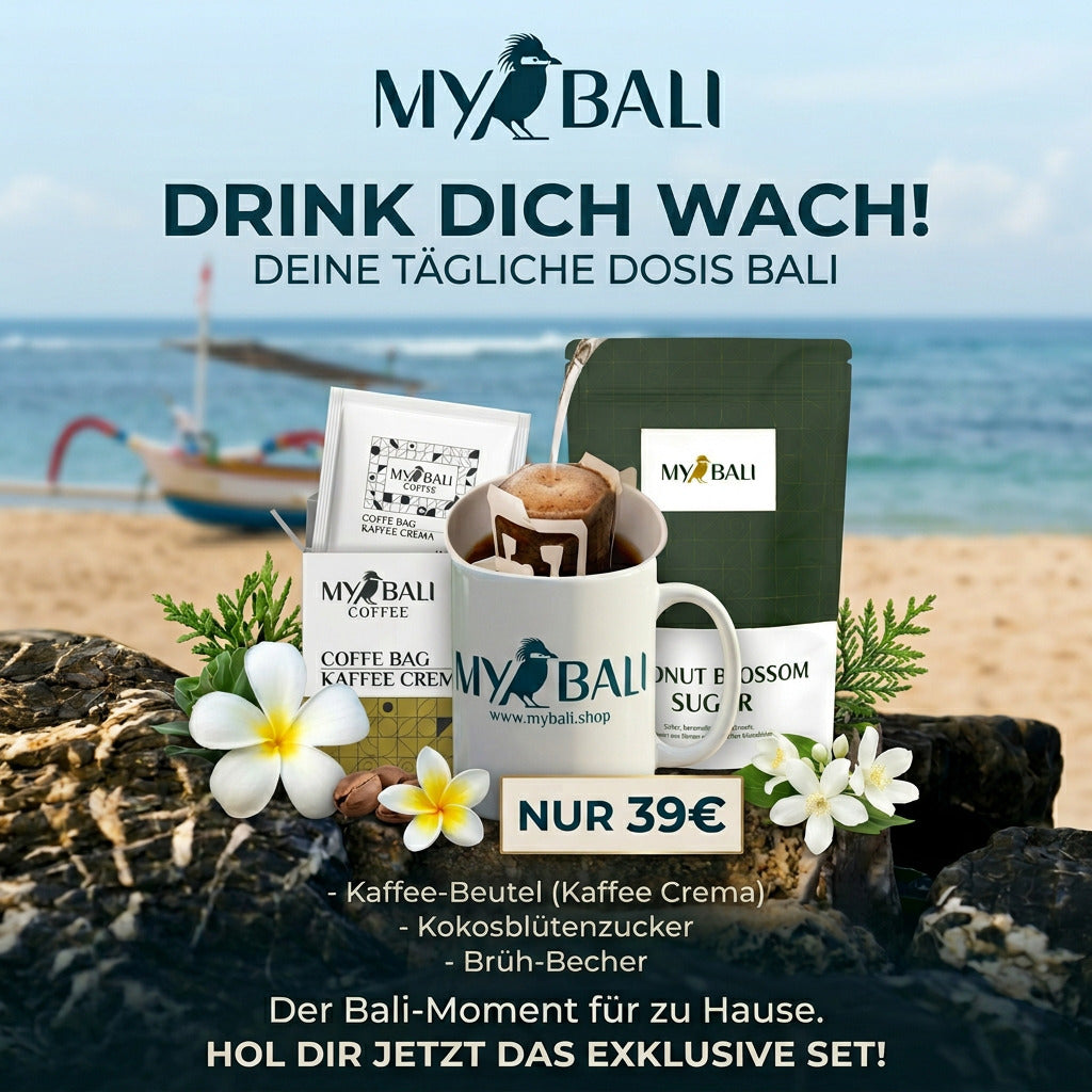 Trink dich Wach: Coffee Bags, Keramiktasse & Kokosblütenzucker