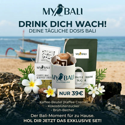 Trink dich Wach: Coffee Bags, Keramiktasse & Kokosblütenzucker