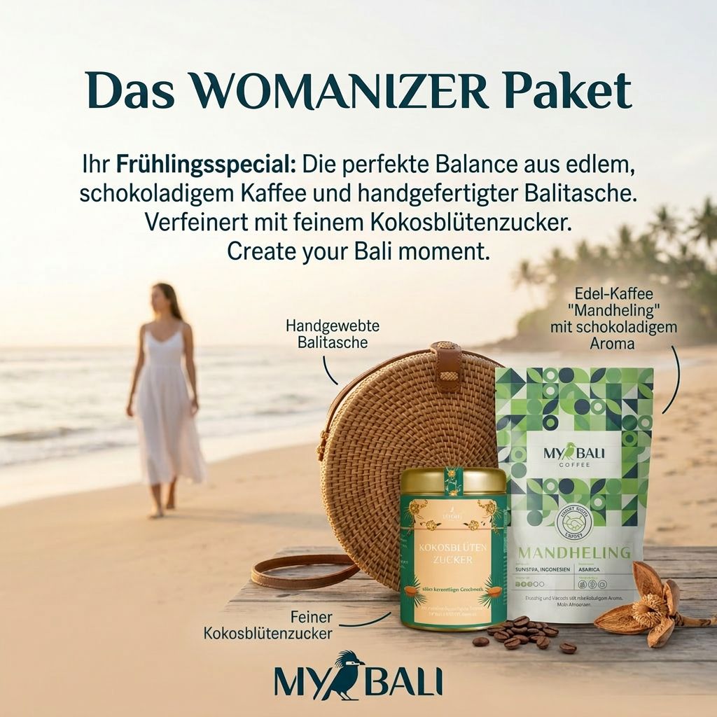Frühlingsmoment-Set: Bali Bag, Mandheling & Kokosblütenzucker